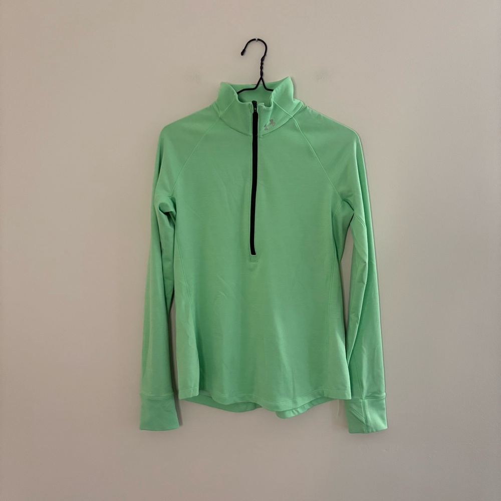 Under Armour Women's Long Sleeve Top - Light Green Medium activewear